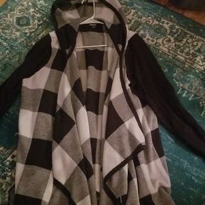 Black and white plaid jacket